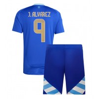 Maglia Calcio Argentina Julian Alvarez #9 Seconda Divisa Bambino Copa America 2024 Manica Corta (+ pantaloncini)